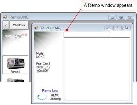 Remo-Fenster im Betrieb