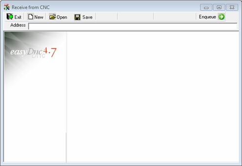 CNC active data receipt configuration window
