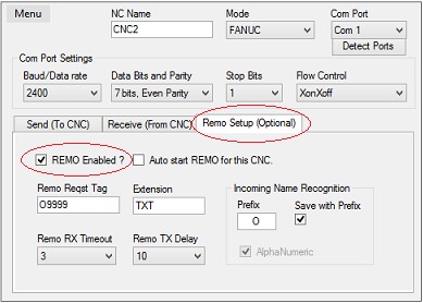 Opciones de configuración de Remo